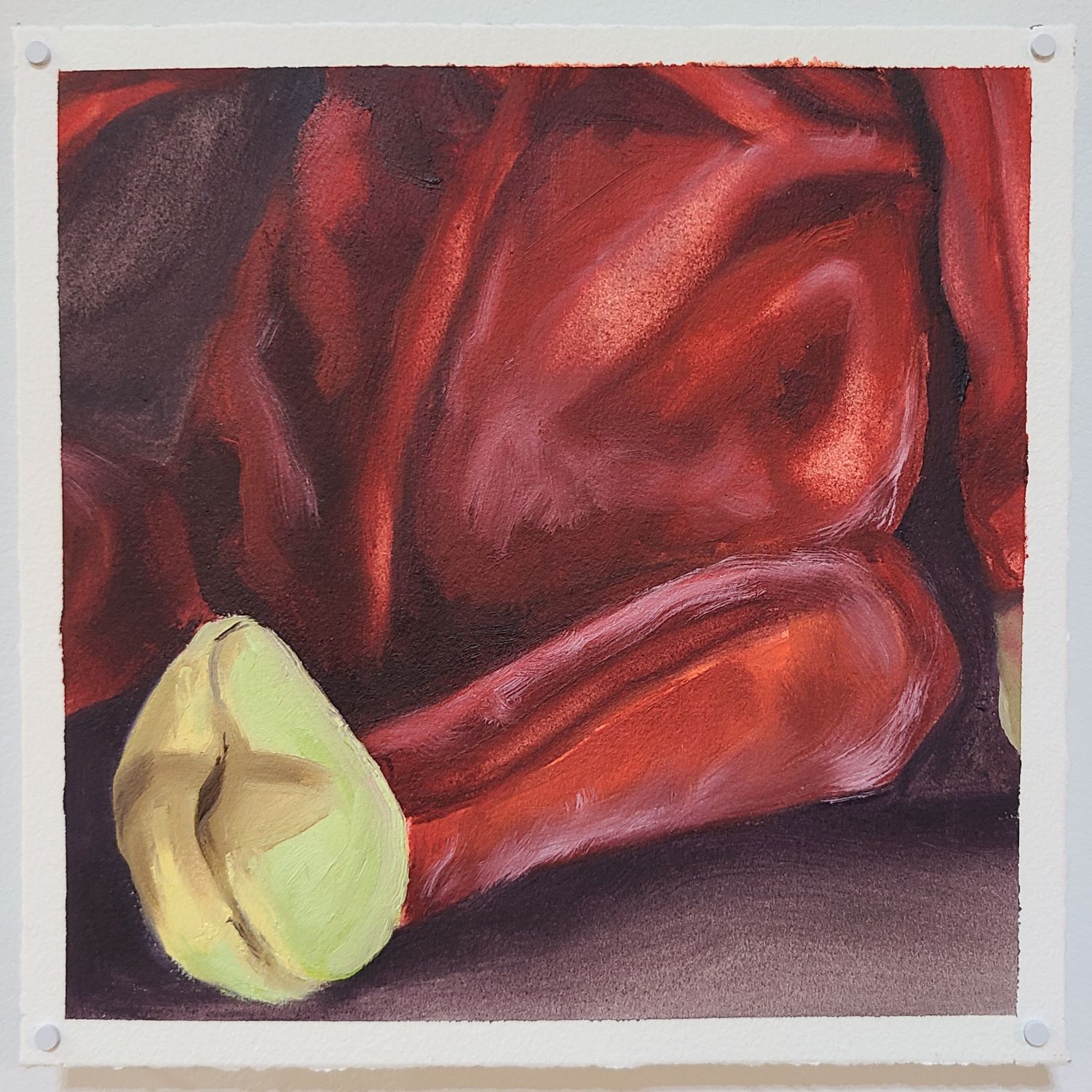 painting of a stuff animal's body and leg