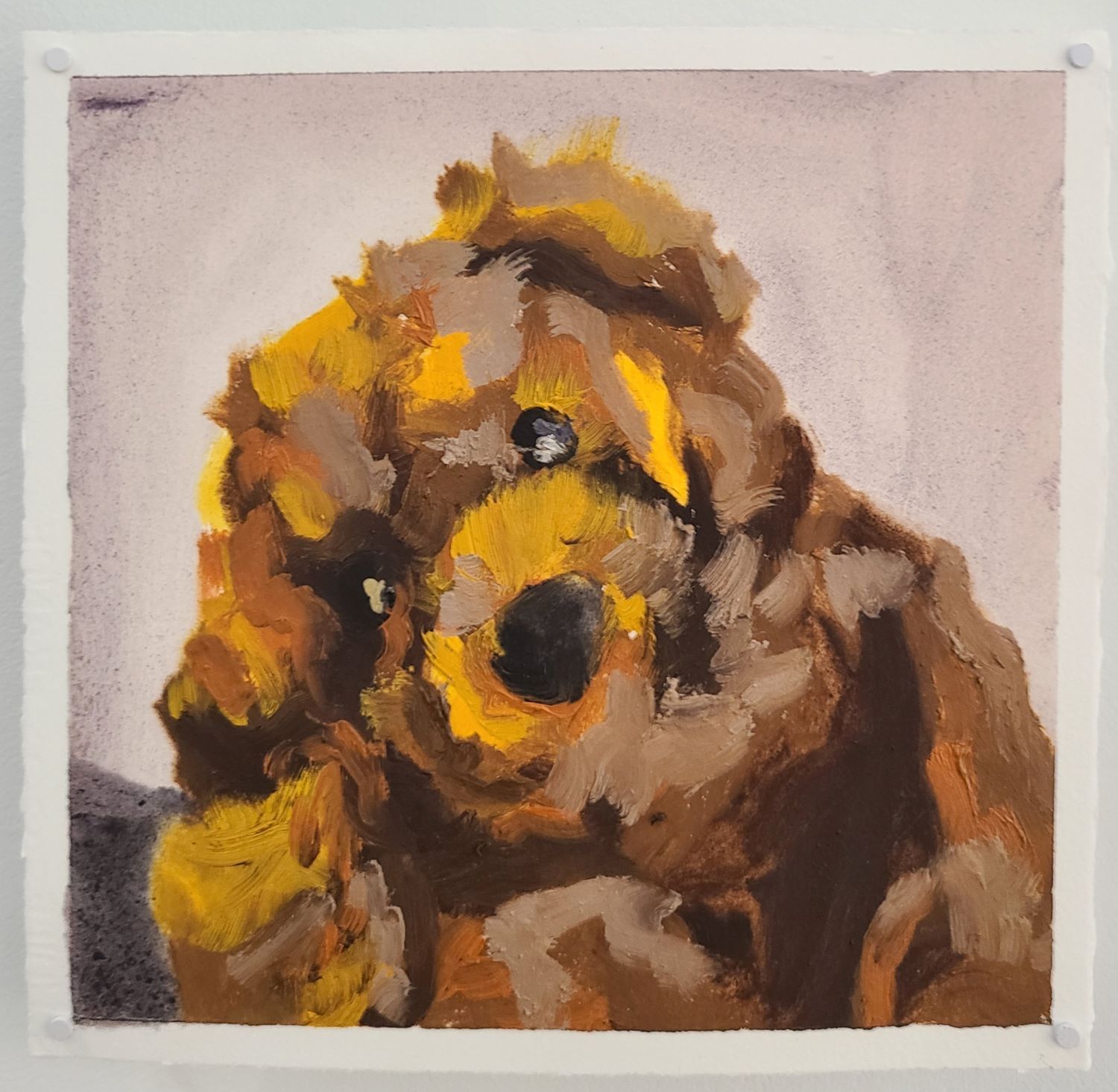 painting of a stuff teddy bear