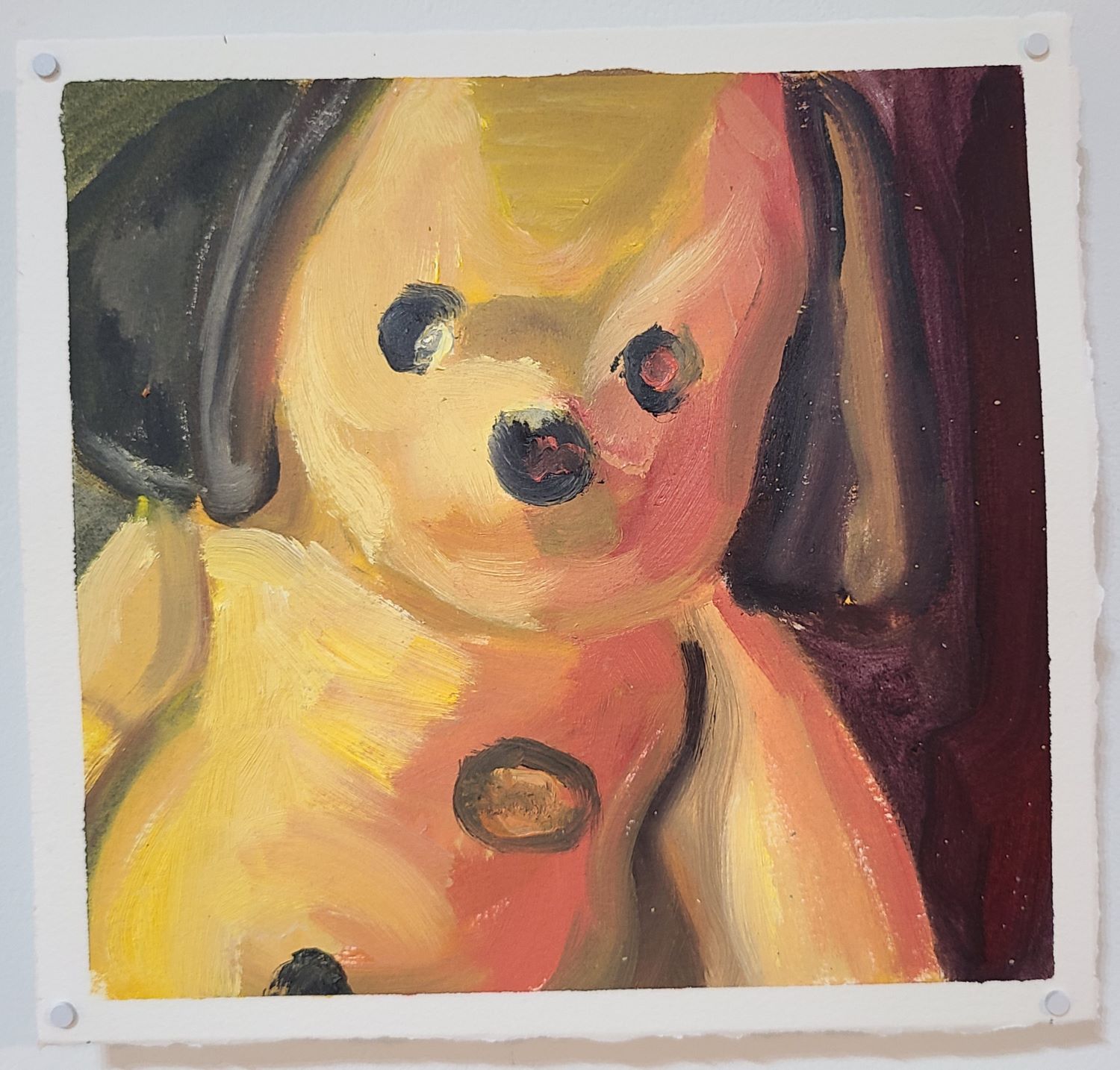 painting of a stuff dog animal